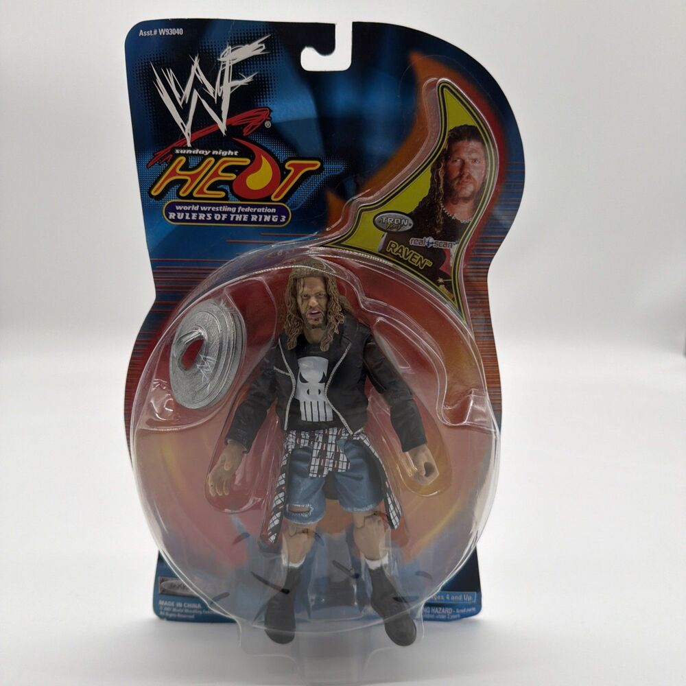 WWF Sunday Night HEAT “RAVEN” Action Figure Rulers Of The Ring 3 Vintage 2001